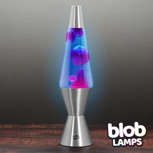 VINTAGE Blob Lamp - Metal Lava Lamp 14.5" - Purple/Blue