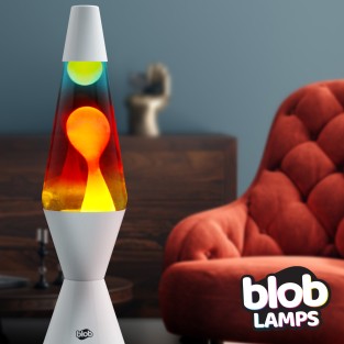 Blob Lamps Lava Lamp VINTAGE - White 'Sunset'