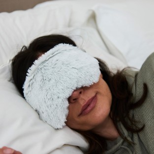 Microwavable Heated Eye Mask in Marshmallow Grey