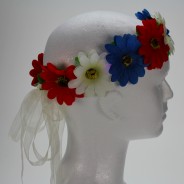 Flower Halo Wholesale 6 red, white and blue halo