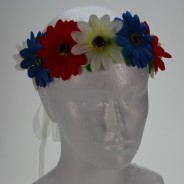 Flower Halo Wholesale 7 red, white and blue halo
