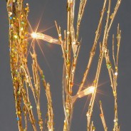 1.2M Holograph Glitter Twig Light 5 Gold