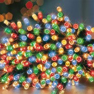 100 LED Static 8M Connectable Fairy Lights. 4 Multi-Coloured