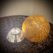 10cm Gold Glass Ball Light 3 