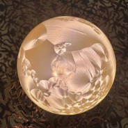 10cm Gold Glass Ball Light 2 