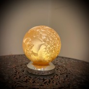10cm Gold Glass Ball Light 1 