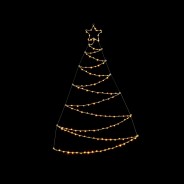 1.2M Wall Christmas Tree in Warm White, White, or Rainbow LED 6 Warm White