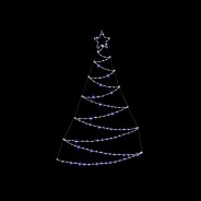 1.2M Wall Christmas Tree in Warm White, White, or Rainbow LED 5 Bright White