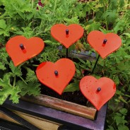 25cm Hearts Garden Stakes (5 Pack) 1 
