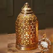 Gold Cutwork Dome Lantern 28cm Fair Trade (LT184) 1 