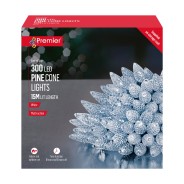 300 LED Pine Cone String Lights - Bright White 15M 2 