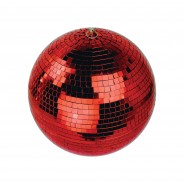 30cm Coloured Mirror Ball 2 Red