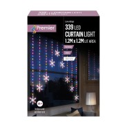 339 LED Snowflake Light Curtain - Rainbow 2 