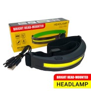 Head Torch 5W Cob Super Bright Rechargeable Torch 6 USB C charger included