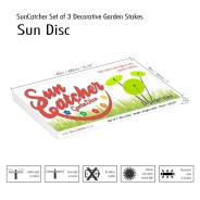 75cm Green Sun Disc Garden Stakes - 3 Pack 8 
