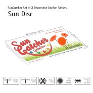 75cm Orange Sun Disc Garden Stakes (3 Pack) 7 
