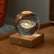 Galaxy Laser Engraved Crystal Ball Light by Gingko 5 