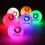 ATOM Mixed Colour LED Light Up Golf Balls - 6 Pack 7 