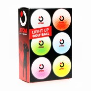 ATOM Mixed Colour LED Light Up Golf Balls - 6 Pack 6 