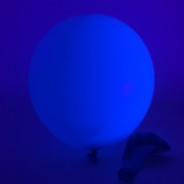 UV Neon Balloons 4 Blue under UV light