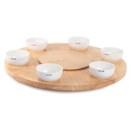 Lazy Susan with Bowls - Rotating Barbecook Table 1 