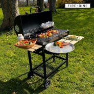 Barrel King BBQ Charcoal Grill & Smoker by Fire & Dine 3 