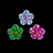 Battery Operated 19cm Acrylic Flowers with Timer 2 Colours chosen at random