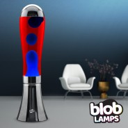 BIG BLOB Blob Lamps Lava Lamp - Silver Base - Blue/Red 1 