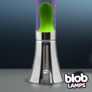 BIG BLOB Blob Lamps Lava Lamp  - Silver Base - Green/Purple 4 