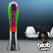BIG BLOB Blob Lamps Lava Lamp - Silver Base - Pink/Green 1 