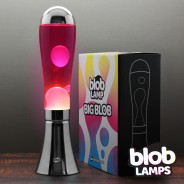BIG BLOB Metallic Silver Lava Lamp - White/Pink 5 
