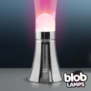 BIG BLOB Metallic Silver Lava Lamp - White/Pink 4 