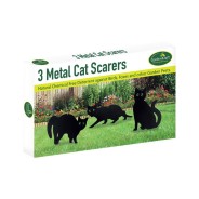 3 Metal Black Cat Scarers - Garden Pest Deterrent 5 