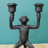 Black Monkey Candelabra Candlestick (7915) 3 