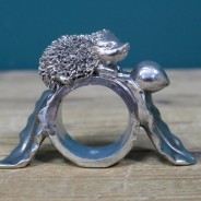 British Wildlife Silver Napkin Rings x 3 (7846) 7 