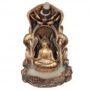 Bronze Finish Sitting Buddha Backflow Burner 3 