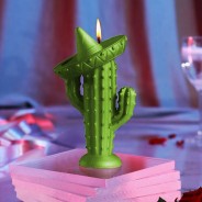 Cactus Sombrero Candle Green 2 