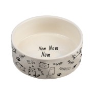 Ceramic Cat Bowl - Nom Nom Nom 3 