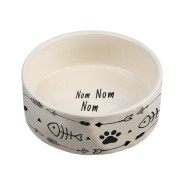 Ceramic Cat Bowl - Nom Nom Nom 2 