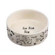 Ceramic Dog Bowl - Nom Nom Nom 4 