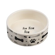 Ceramic Dog Bowl - Nom Nom Nom 3 