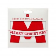 Merry Christmas Glitter Garland 2M 3 