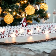 Christmas Gonk LED Wooden Advent Calendar 3 