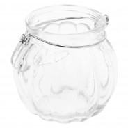 Clear Pumpkin Glass Lantern 2 