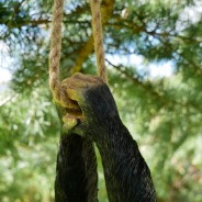 Rope Hanging Chimp Garden Ornament 3 