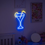 Cocktail Glass Neon Style LED Light - USB 5 