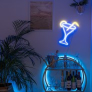 Cocktail Glass Neon Style LED Light - USB 4 