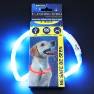 Blue Rechargeable Flashing Band for Dogs 5 
