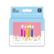 Coloured Flame Candles - 10 Pack 2 