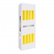 Coloured Taper Dinner Candles 10 Packs 4 Yellow